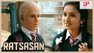 ratsasan movie scenes vishnu vishal learns saravanans past radha ravi kaali venkat
