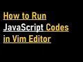How to run JavaScript in Vim