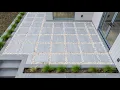 Pietra Grey 24x24 Porcelain Pavers Backyard Design in Cutchogue NY