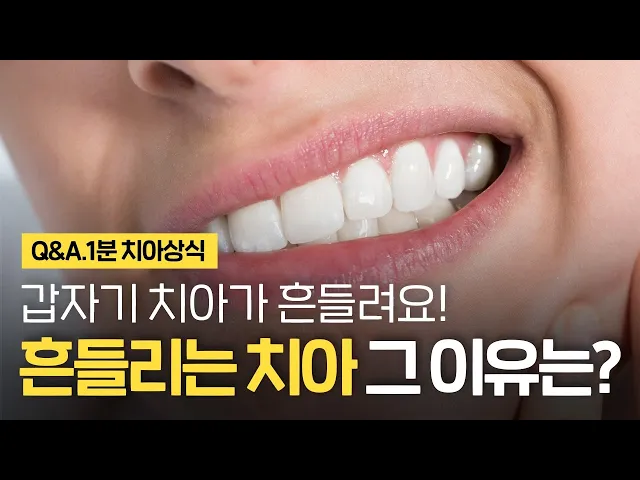갑자기 흔들리는 치아 흔들림 치료법 이유 방지 어떻게 해야하나??