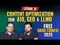 Optimizing content for AIO GEO LLMO Lecture Guest Posting Full Course by Shahzad Ahmad Mirza