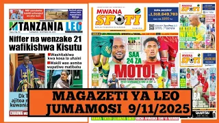 Magazeti Ya Leo Novemba 9 2025 Ijumapili Magazeti Ya Michezo Leo Asubuhi Ijumapili Simba 