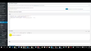 Code snippets plugin to safely edit code