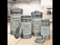 Oaks Nesting 4 Piece Coffee Tea Sugar Canister Set