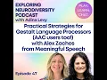 Practical Strategies for Gestalt Language Processors AAC users too with Alex Zachos from