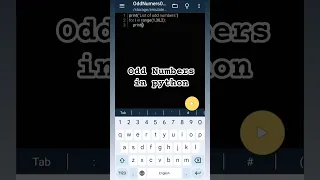 List of odd numbers in python using for loop