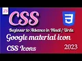 How to use google material icon with cdn CSS tutorial in Hindi Urdu