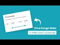 Price Range Slider with Min-Max Input in HTML CSS JavaScript