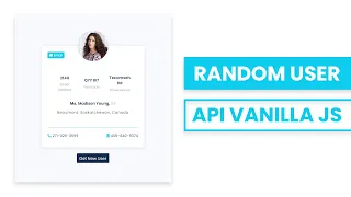 Demo Generate Random User Using Fetch API Simple JS Project for Beginners