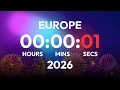 EUROPE NEW YEAR S COUNTDOWN 2026 LIVE Central European Time CET New Year Countdown