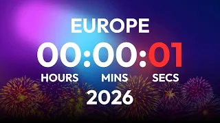 EUROPE NEW YEAR S COUNTDOWN 2026 LIVE Central European Time CET New Year Countdown
