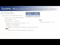 Loops Part 7 While Loops Event-Controlled with Objects Java