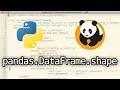 Pandas shape Python tutorial pandas Dataframe shape