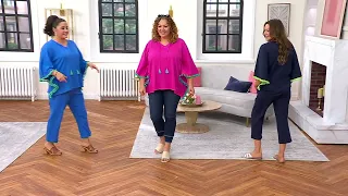 Download Belle by Kim Gravel Packabelle Take Me Away Tassel Trim Poncho on QVC MP3