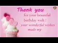 Thank You For The Birt ay Wishes