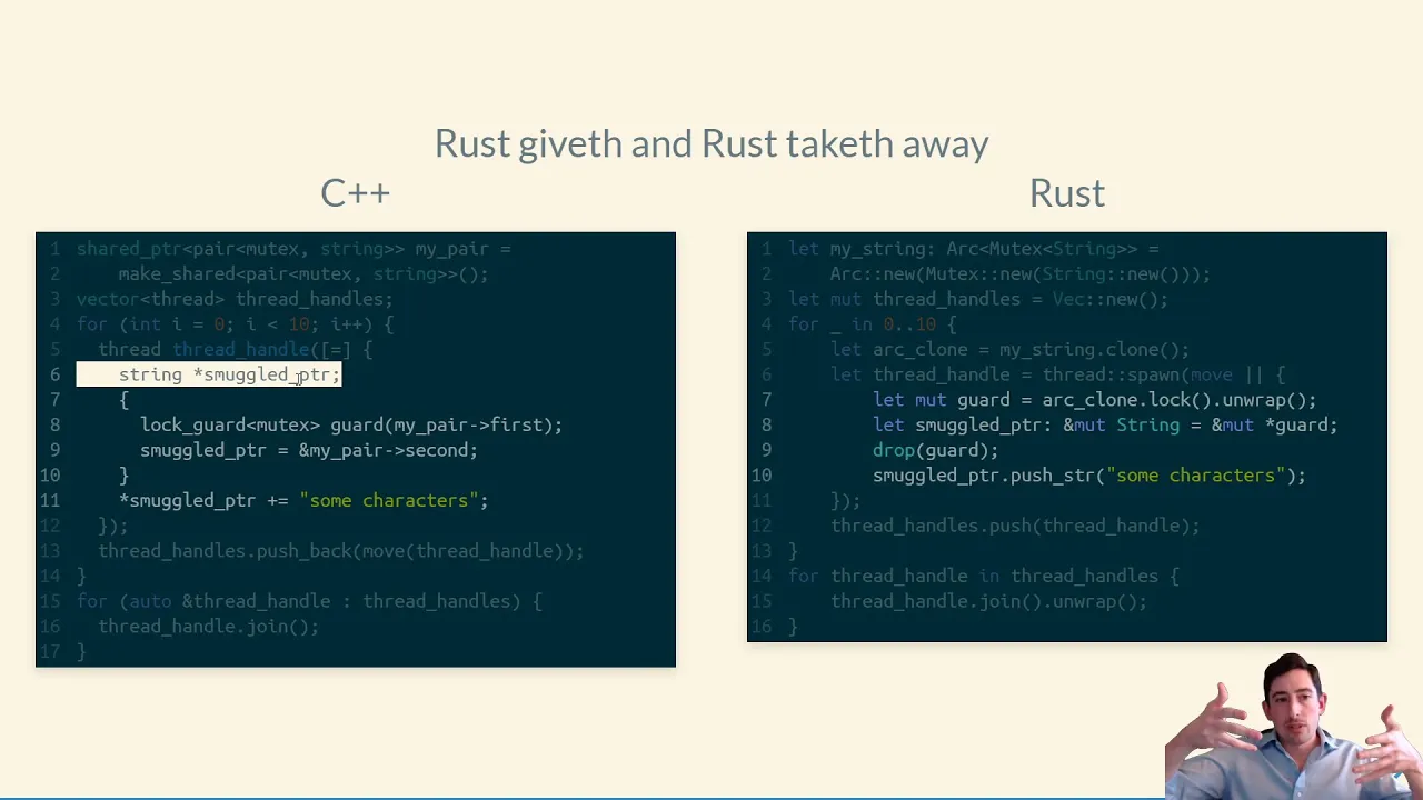 [SLOWER VERSION] A Firehose of Rust, for busy people who know some C++