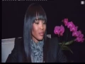 Naomi Campbell walks out over a question about blood diamonds