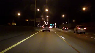Interstate 71 - Ohio Exits 106 to 112 northbound Night