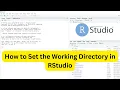 How to Set the Working Directory in RStudio