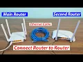 How to connect wifi router to another wifi router with wire