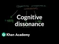 Cognitive dissonance Behavior MCAT Khan Academy