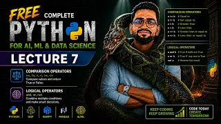 FREE Python Course Lecture 7 Comparison Logical Operators