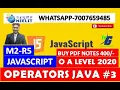JAVASCRIPT M2-R5 O LEVEL CLASS 3 CHAPTER 3 OPERATORS TYPES FREE TO JOIN