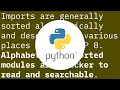 What s the correct way to sort Python import x and from x import y statements