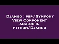 Django View Component analog in