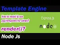 ExpressJs Part-04 templates Routing How to install Template Engine Pug Views in Hindi
