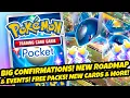 Download Lagu *BIG CONFIRMATIONS!* NEW ROADMAP \u0026 EVENTS! + FREE PACKS! + NEW CARDS \u0026 REVEALS! (Pokemon TCG Pocket