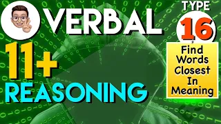 11 Plus Verbal Reasoning - VR Type 16