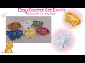 Super Easy Adjustable Crochet Bowtie Collar for Cats Dogs BEGIINER TUTORIAL
