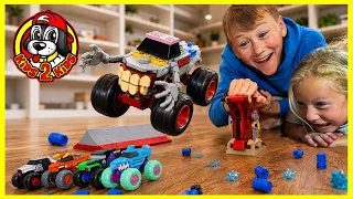 We Built Our Own Monster Jam World Finals Arena! - BLDR Smash & Launch Challenge