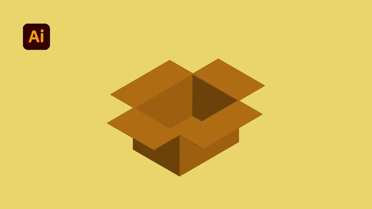 Adobe Illustrator Tutorial: Create a 3D Box Simple Mockup | No Background Music