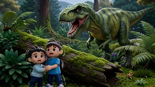 Chenchen defeat dinosaur save brother