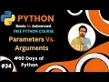 Day-34 60 Days of Python - Bangla Tutorial Arguments Vs Parameters in Python Functions