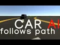 Car AI follows Path in Unity3D Timelapse