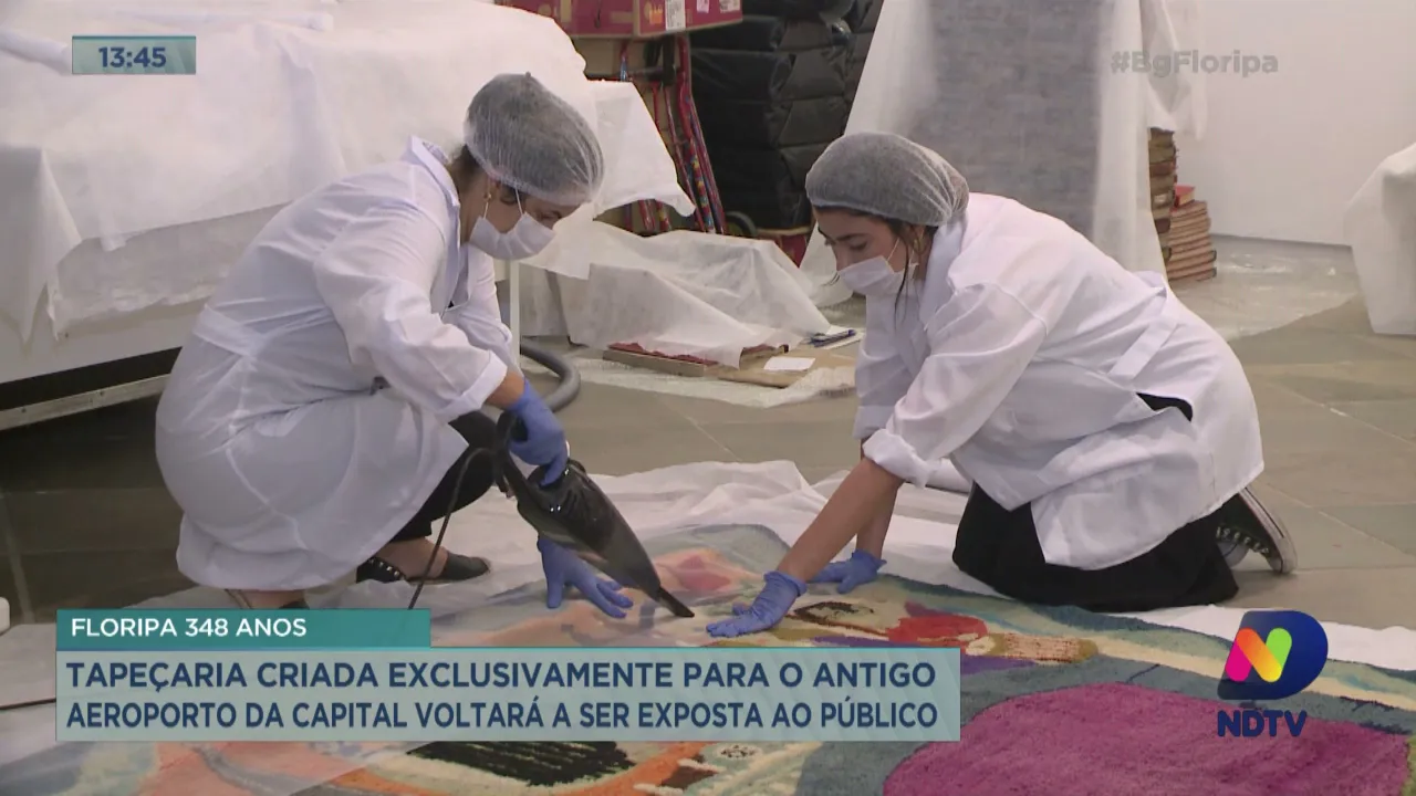 Tapeçaria criada para o antigo aeroporto de Florianópolis voltará a ser exposta ao público