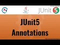 3 JUnit 5 Basics - JUnit5 Annotations Annotation in Junit5 Junit5 Annotations Test Annotation