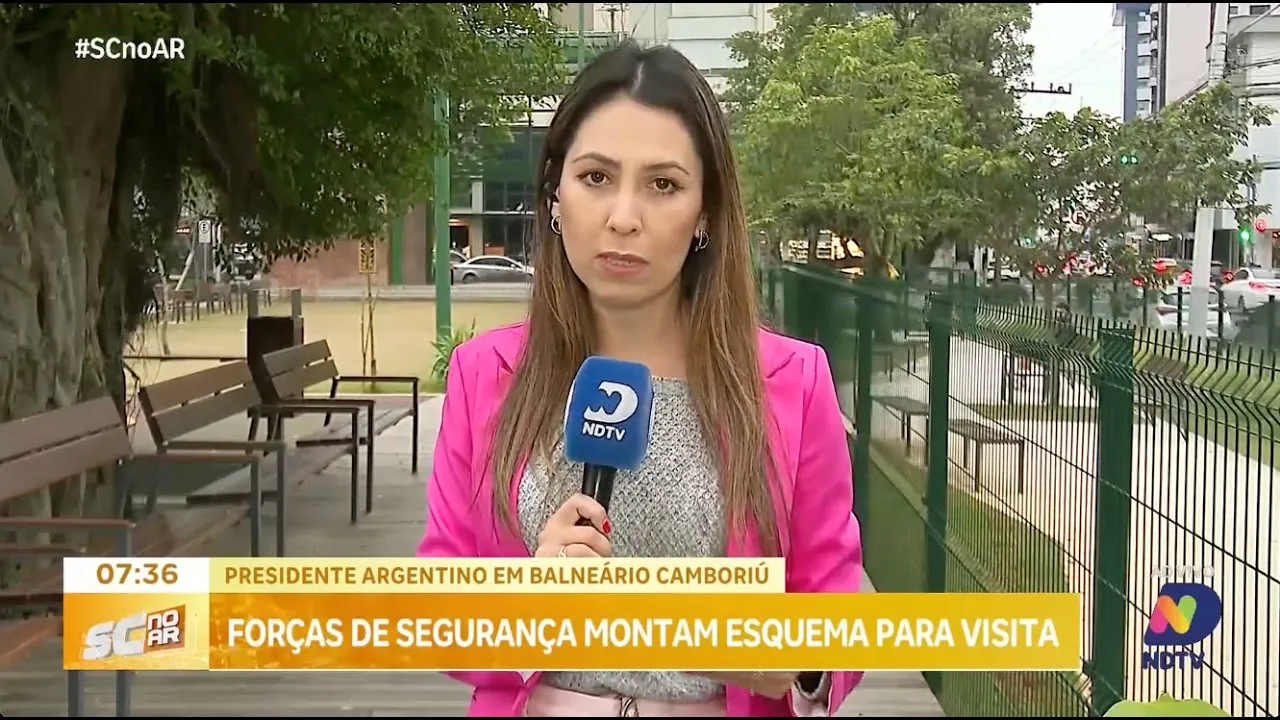 Forças de segurança de BC montam esquema para a visita do presidente argentino Javier Milei