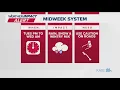 The morning weather forecast for Monday Dec 8