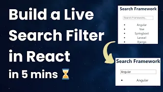 Build a Search Filter in React in 5 minutes Beginner Friendly