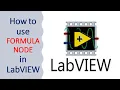 How to use Formula Node in LabVIEW Structure Learn LabVIEW National Instrument