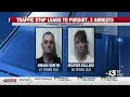 Traffic stop leads to pursuit 2 arrests in Christian County