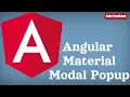 Learn Angular Modal Pop Up Angular Material With Source Code