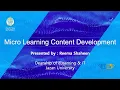 MicroLearning Content Development Jazan University 2022 eLearning Trainer ELT