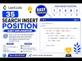 LeetCode 35 - Search Insert Position Binary Search Explained
