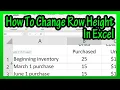How To Change Increase Or Decrease The Row Height For Cells In An Excel Spreadsheet Explained