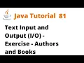 Java Tutorial 81 - Text Input and Output